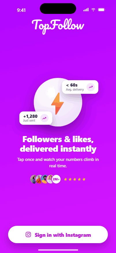 TopFollow installation preview